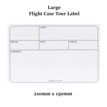 Large Flightcase Tour Label - 210mm x 150mm